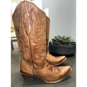 Woman's Corral Vintage Cowboy Boots Genuine Leather Made in Mexico Size 8.5M